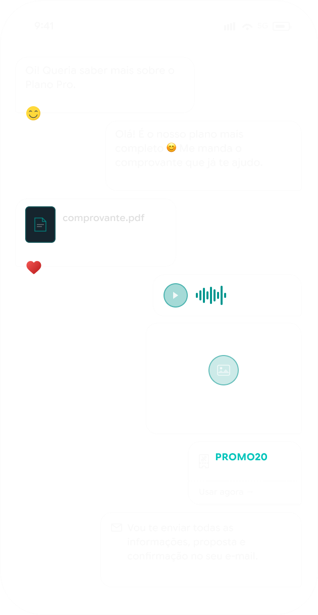 Conversa no WhatsApp conduzida pela IA da Venzor